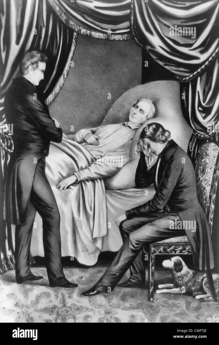 Tod des Honorable Henry Clay (12. April 1777 – 29. Juni 1852): "Mein Sohn, ich werde von mir sitzen". US-amerikanischer Politiker Stockfoto
