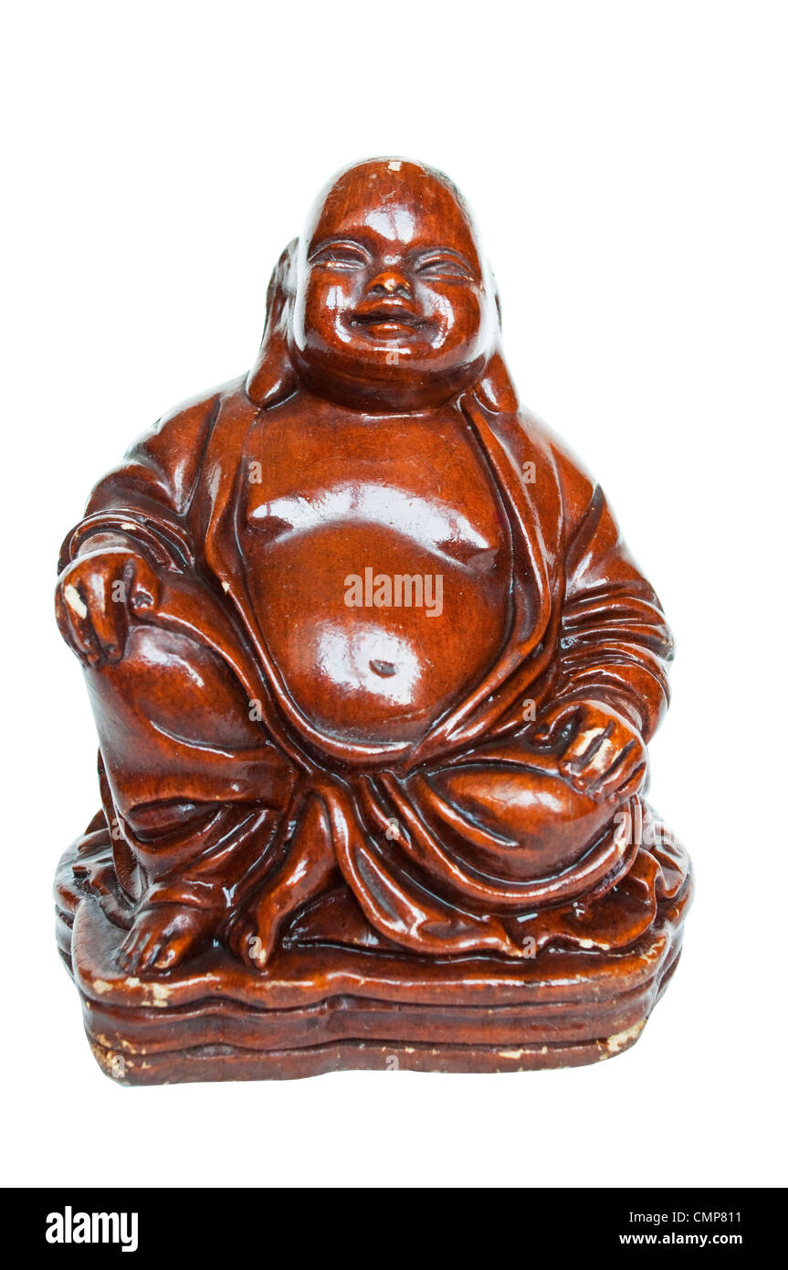 Buddha isoliert auf weiss Stockfoto