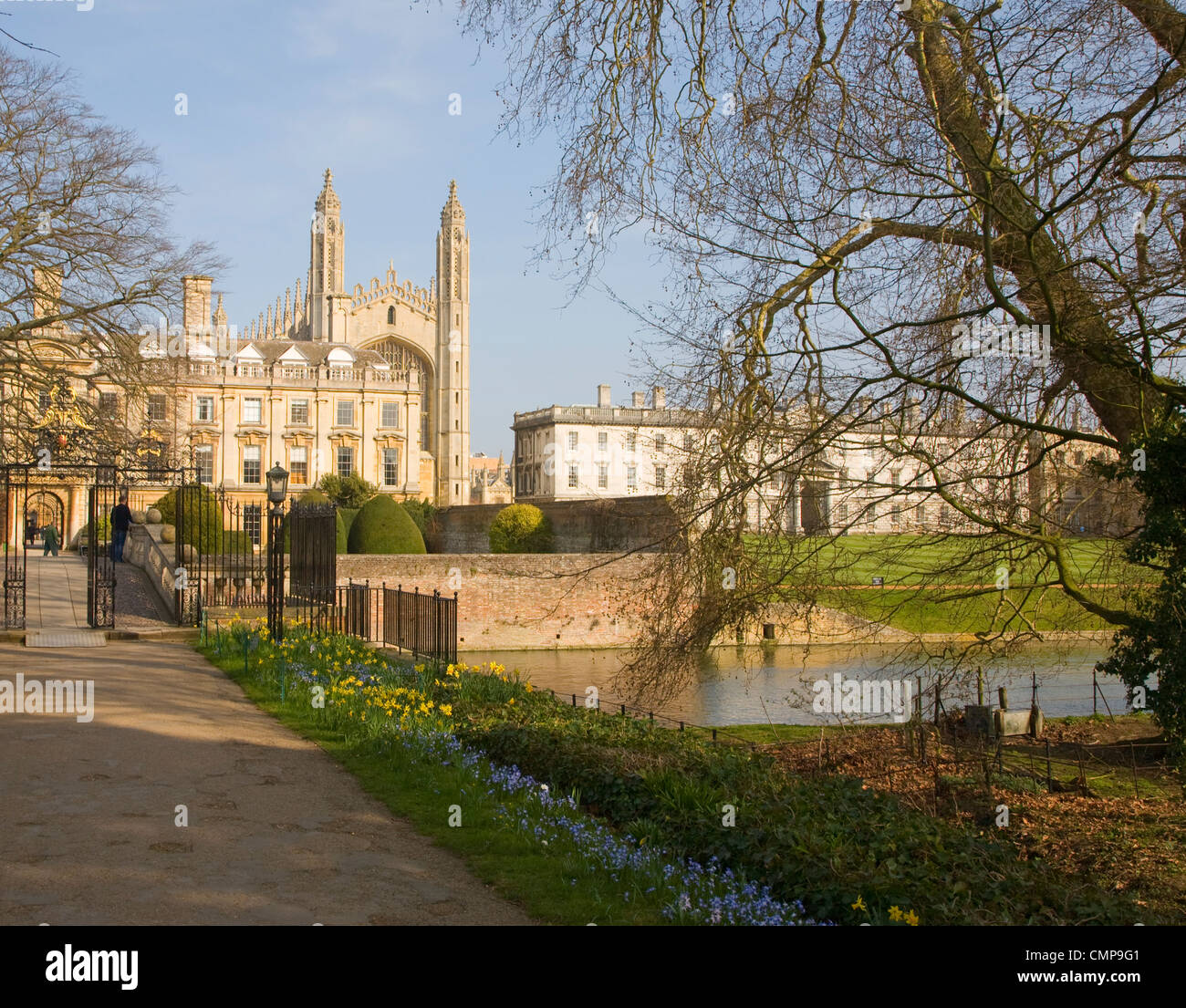 Clare und Kings Colleges und University of Cambridge, England Stockfoto