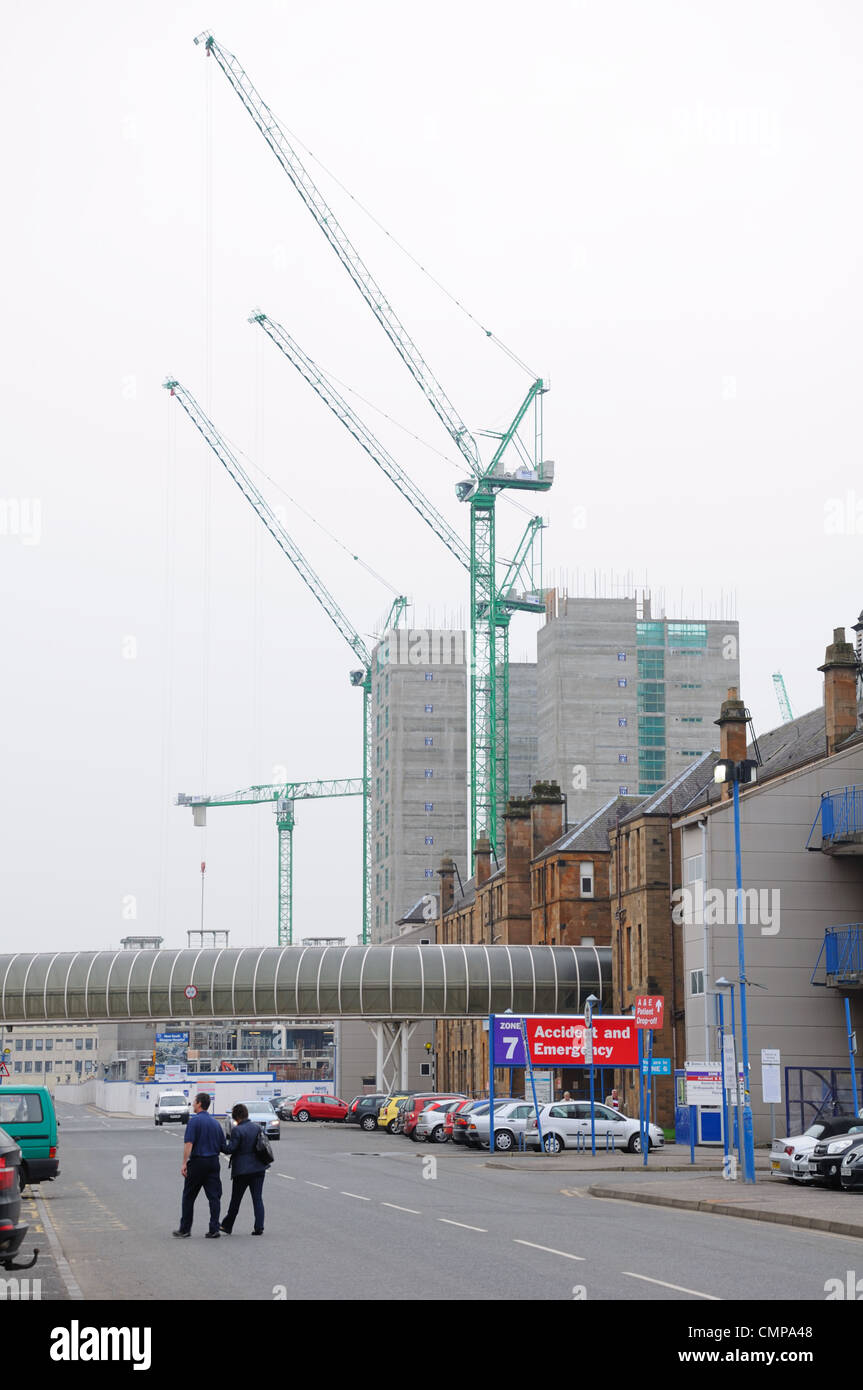 Bau im Gange auf Upgrade der Southern General Hospital in Glasgow. Stockfoto