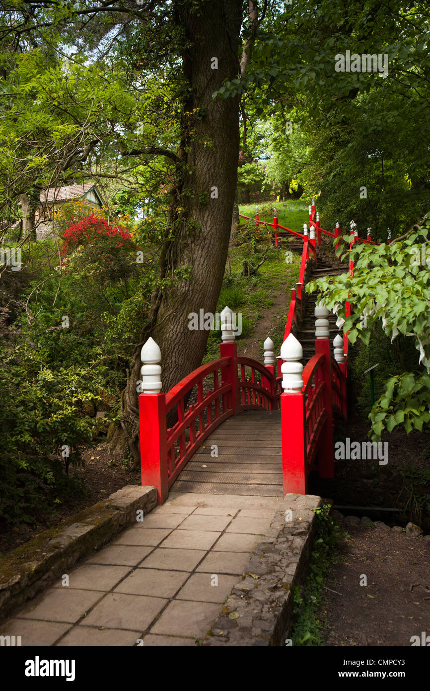 England, Wales, Swansea, Clyne Gärten, die japanische Brücke Stockfoto