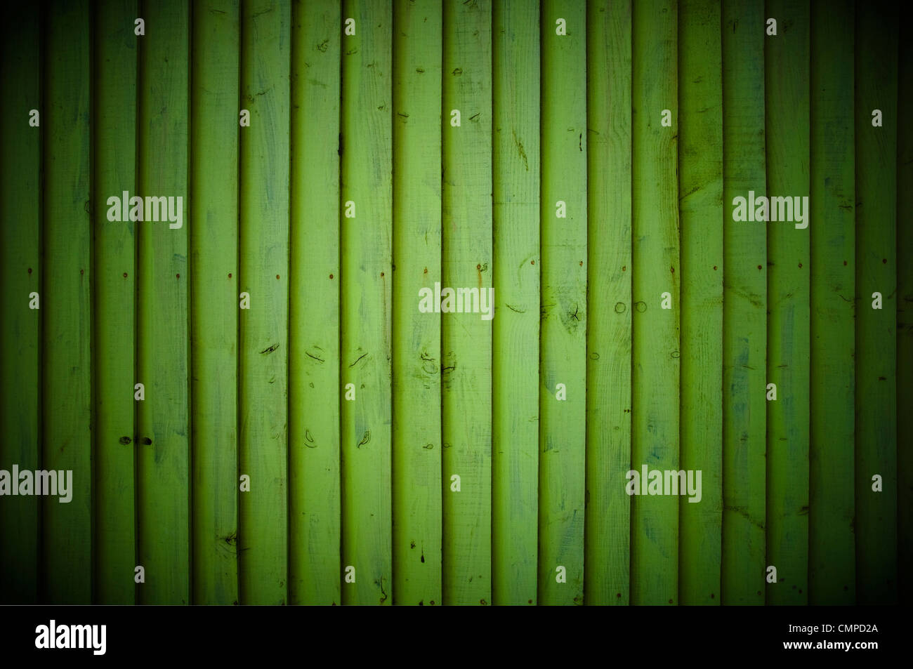 Grünes Holz Wand Stockfoto