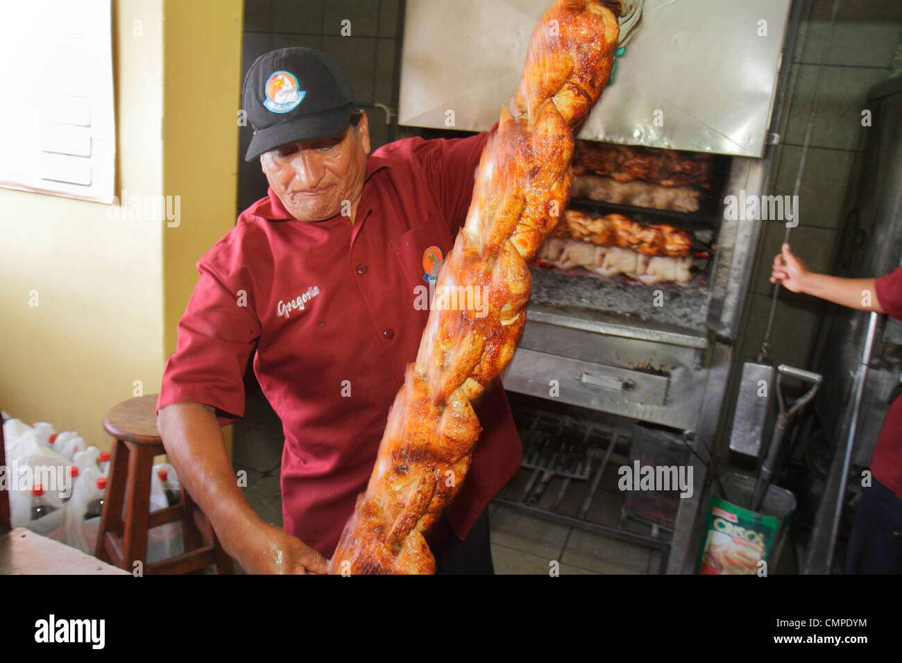 Tacna Peru, Avenida Francisco Bolognesi, El Pollo Pechugon, Restaurant Restaurants Essen Essen Essen Essen gehen Café Cafés Bistro, peruanische Küche, Rotisserie, c Stockfoto