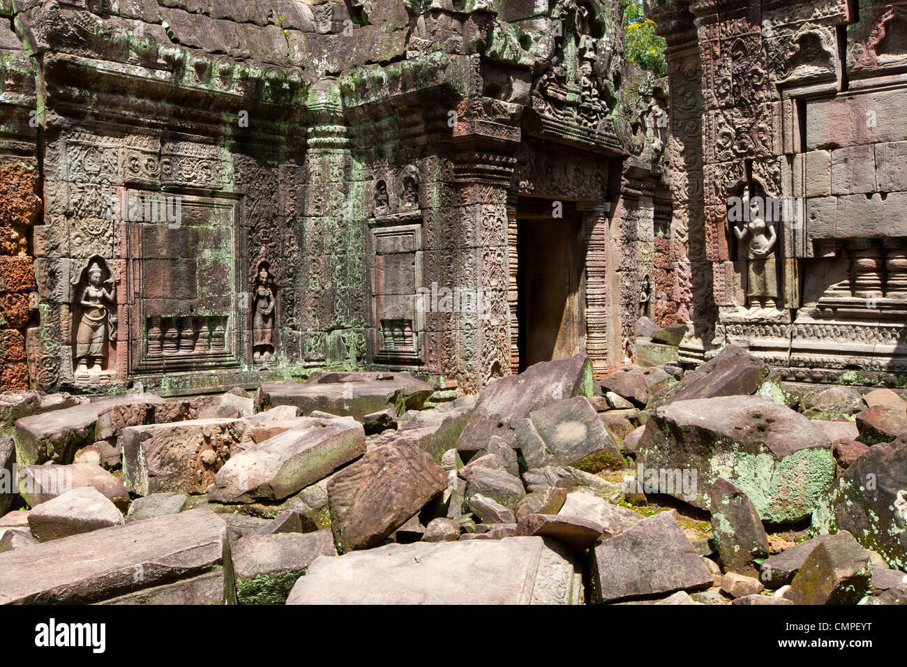 Ta Som, ein kleiner Tempel in Angkor, Kambodscha, erbaut am Ende des 12. Jahrhunderts für König Jayavarman VII. Stockfoto