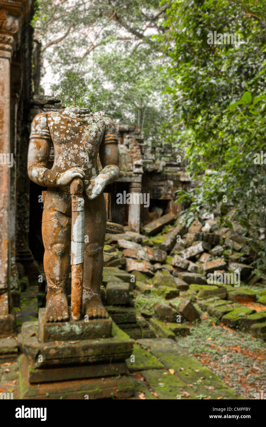 Preah Khan(Prah Khan), heilige Schwert ist ein Tempel in Angkor, erbaut im 12. Jahrhundert für König Jayavarman VI Stockfoto