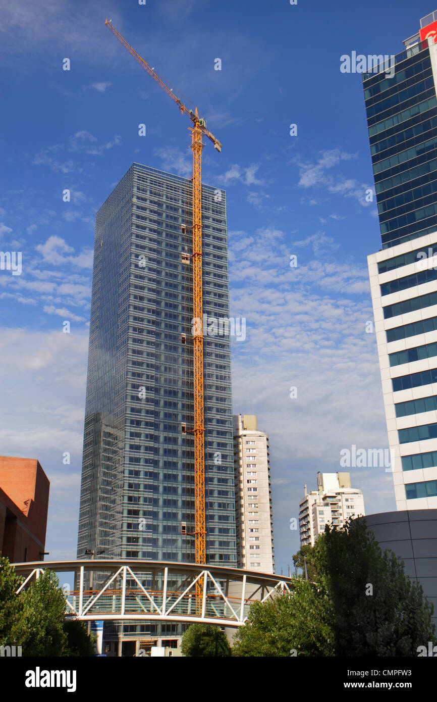Uruguay, Montevideo, Avenida Dr. Luis Alberto de Herrera, Montevideo World Trade Center, Zentrum, WTC, Gebäudekomplex, Wolkenkratzer, im Neubau Stockfoto