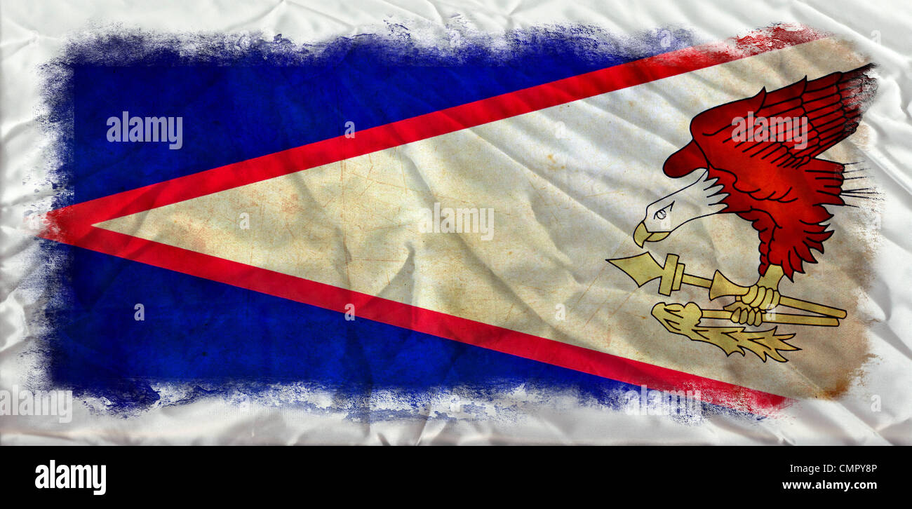 Amerikanisch-Samoa Grunge Flagge Stockfoto