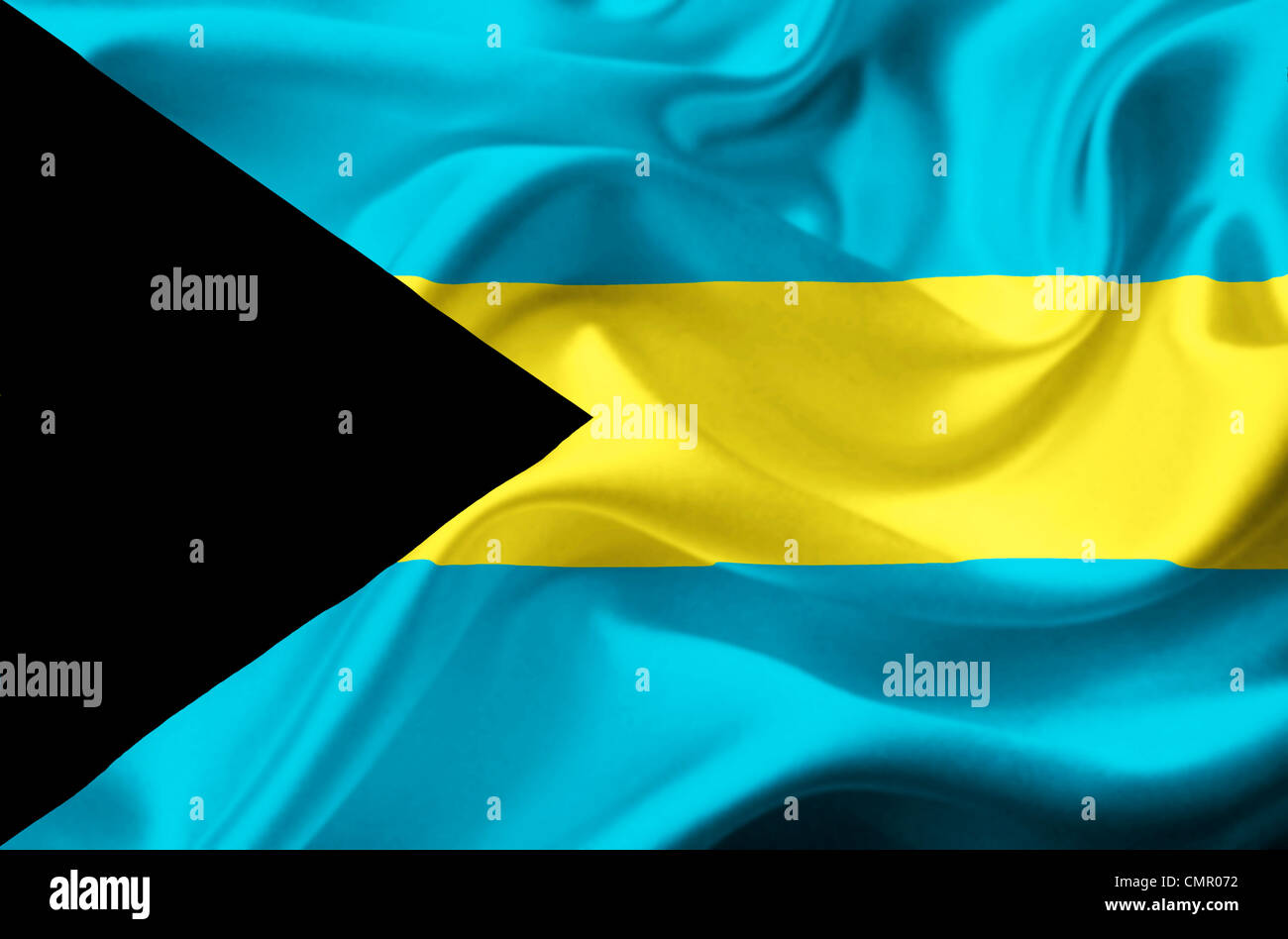 Wehende Flagge Bahamas Stockfoto