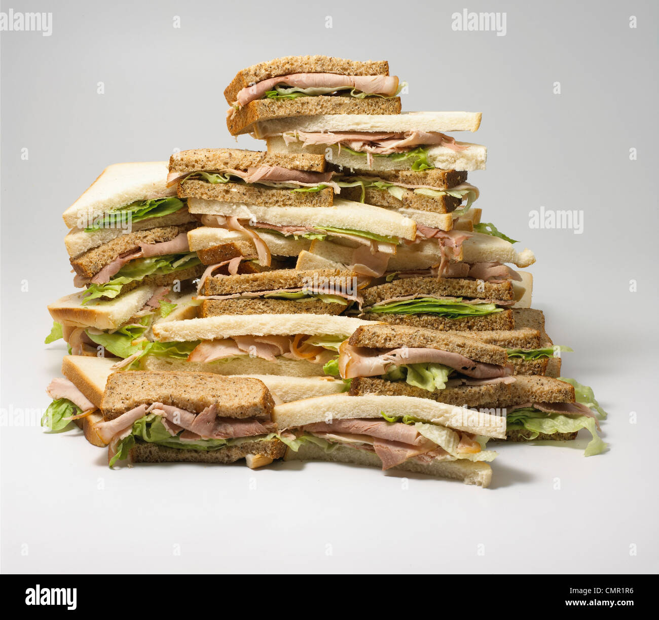Haufen von sandwiches Stockfoto