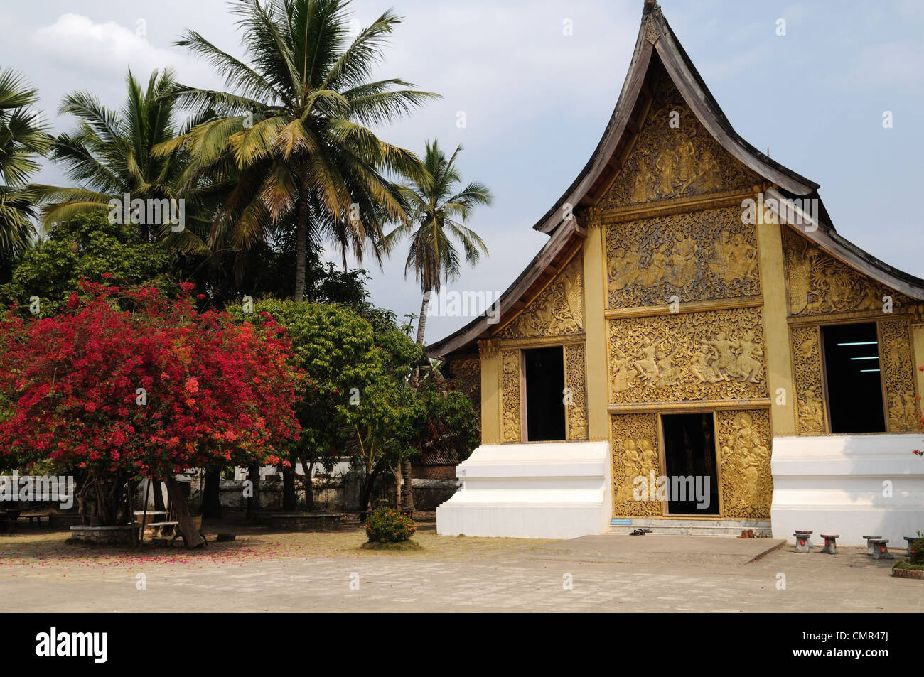 Die Funerary Carriage Halle oder Haw Latsalot Wat Xieng Thong Luang Prabang laos Stockfoto