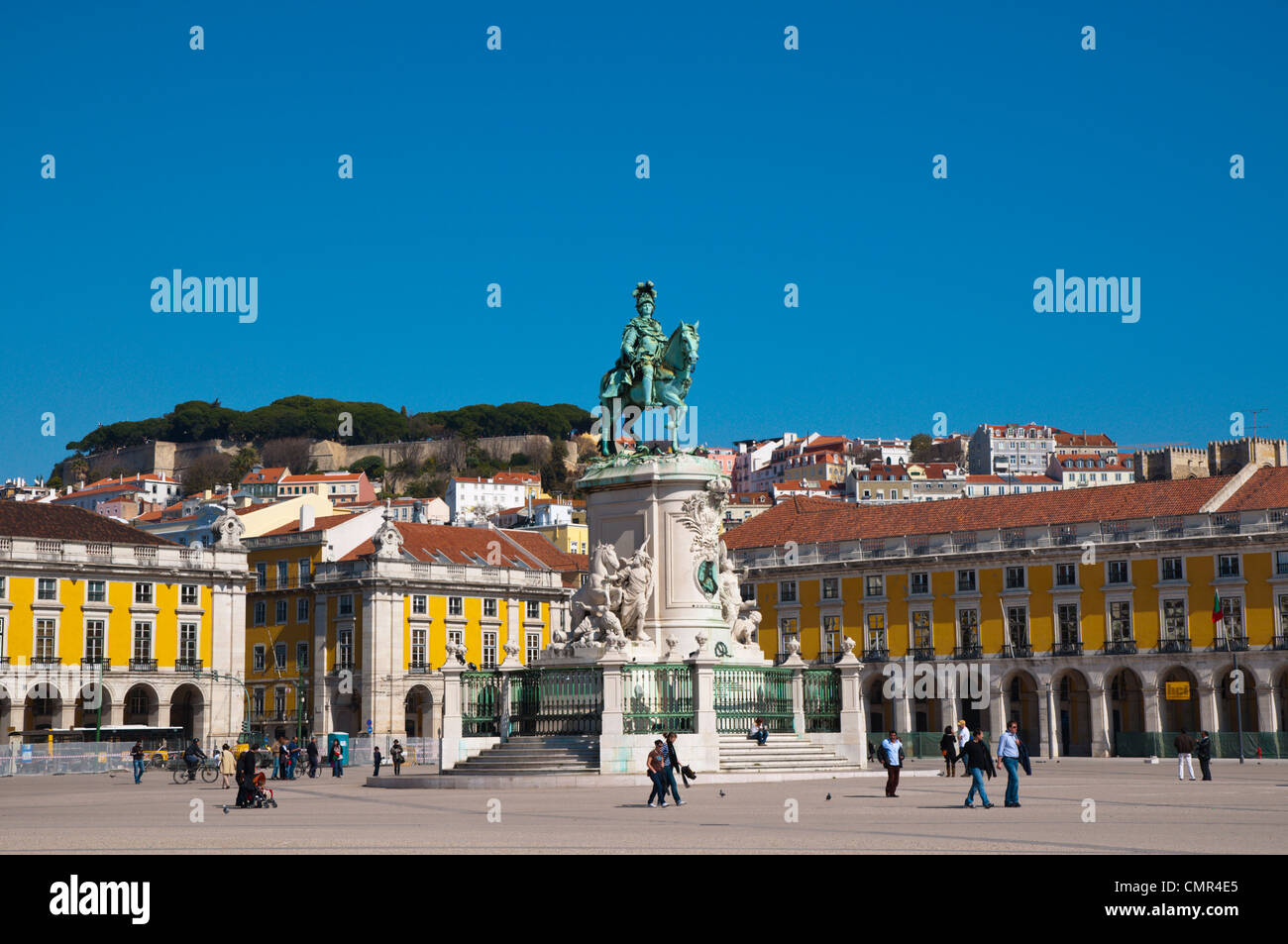 Praça Comercio quadratische Baixa Bezirk Lissabon Portugal Mitteleuropa Stockfoto