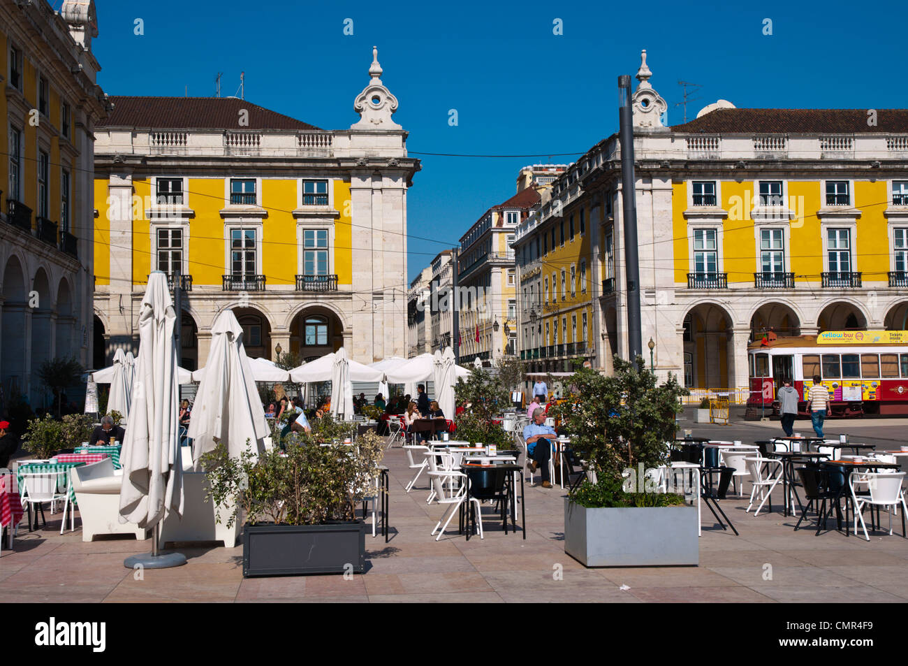 Praça Comercio quadratische Baixa Bezirk Lissabon Portugal Mitteleuropa Stockfoto