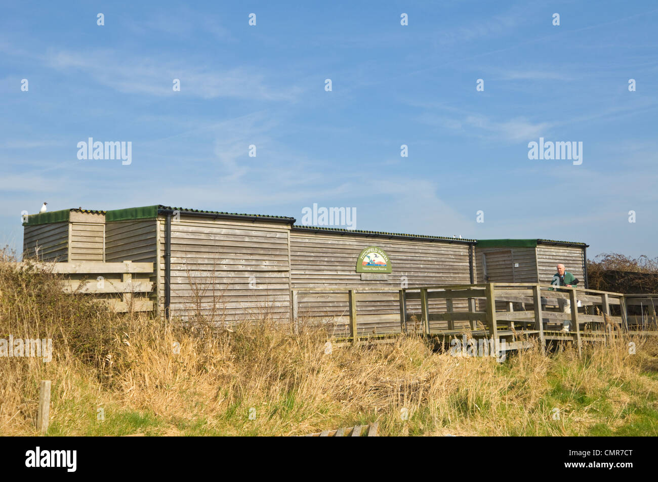 Vogel verstecken Titchfield Hafen - Hampshire UK Stockfoto