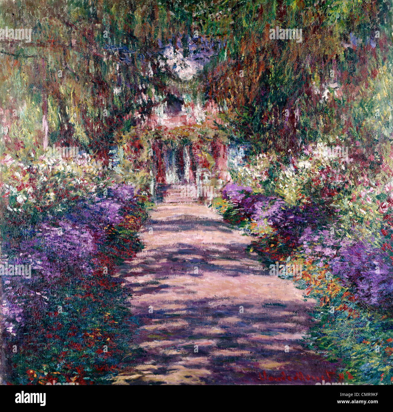 1900S 1902 GARTEN WEG GEMÄLDE VON CLAUDE Stockfotografie Alamy