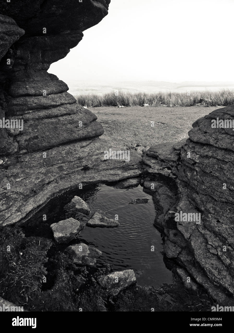 Granit-Felsen-Formationen am Watern Tor Dartmoor Devon UK Stockfoto