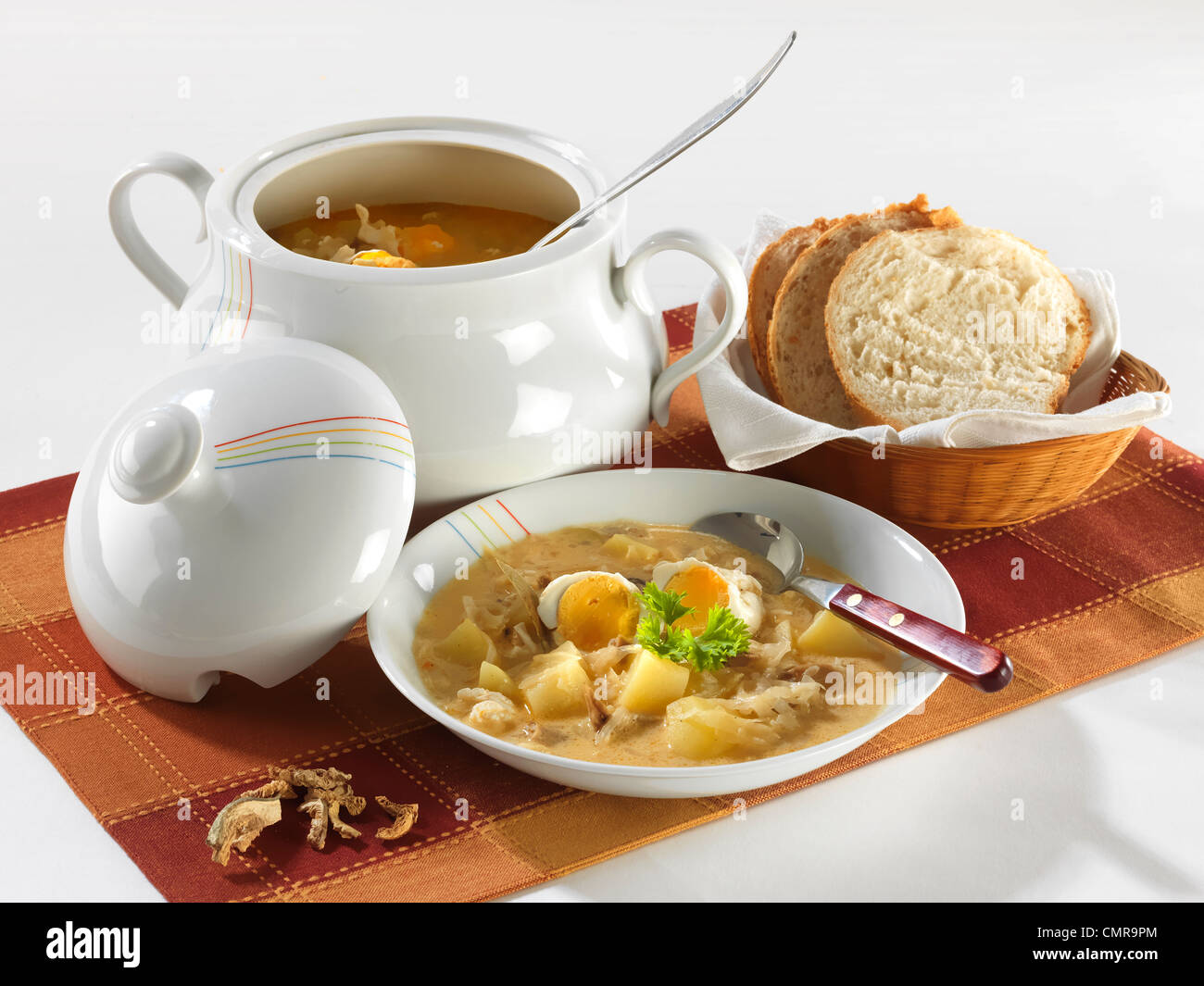 Tschechische Kohlsuppe Stockfoto