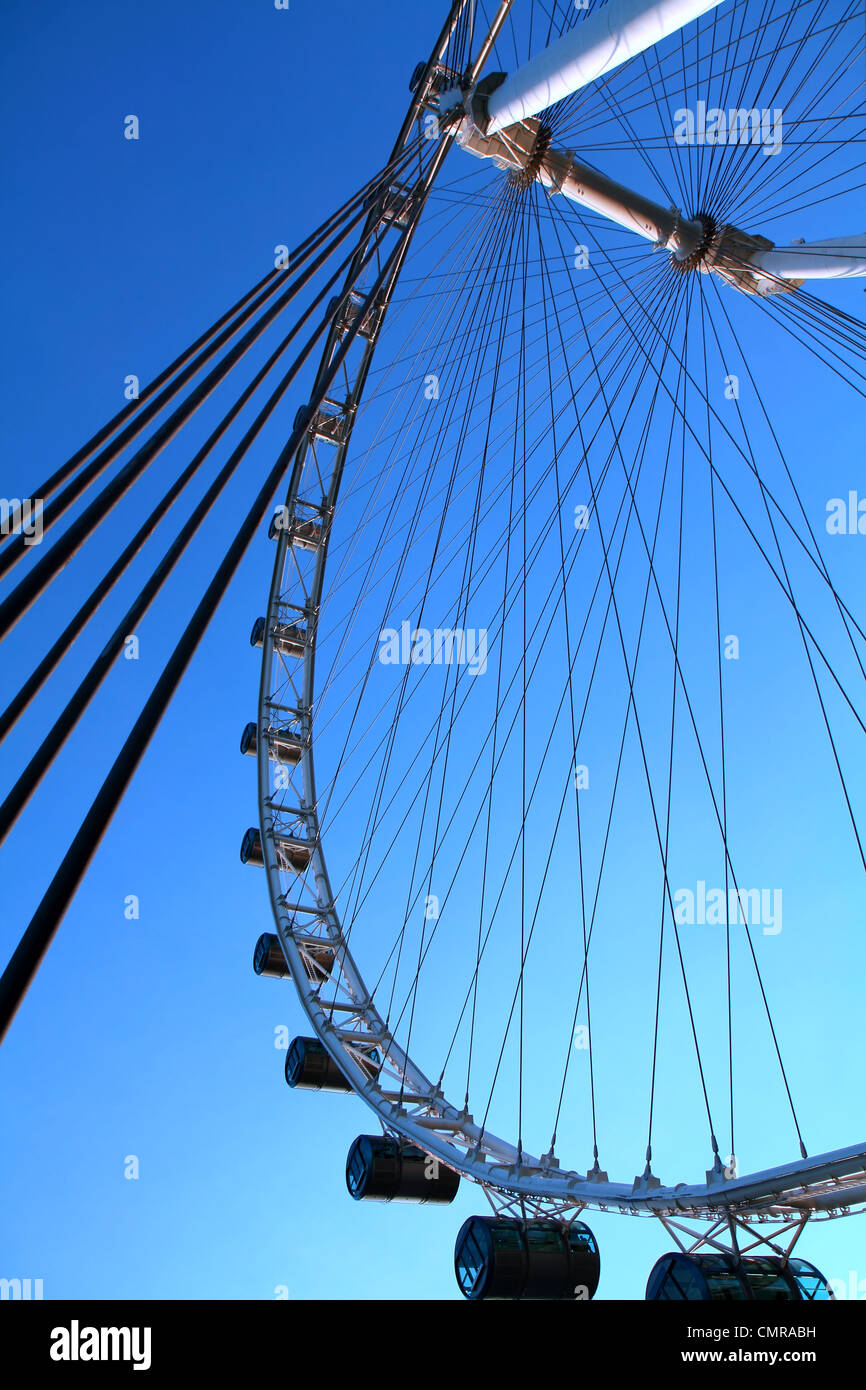 Das größte Riesenrad der Welt in Singapur. Stockfoto