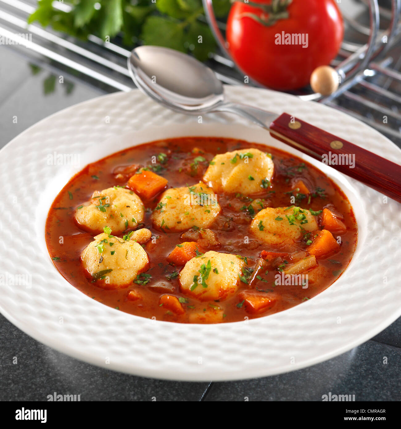 Kugel-Kartoffelsuppe Stockfoto