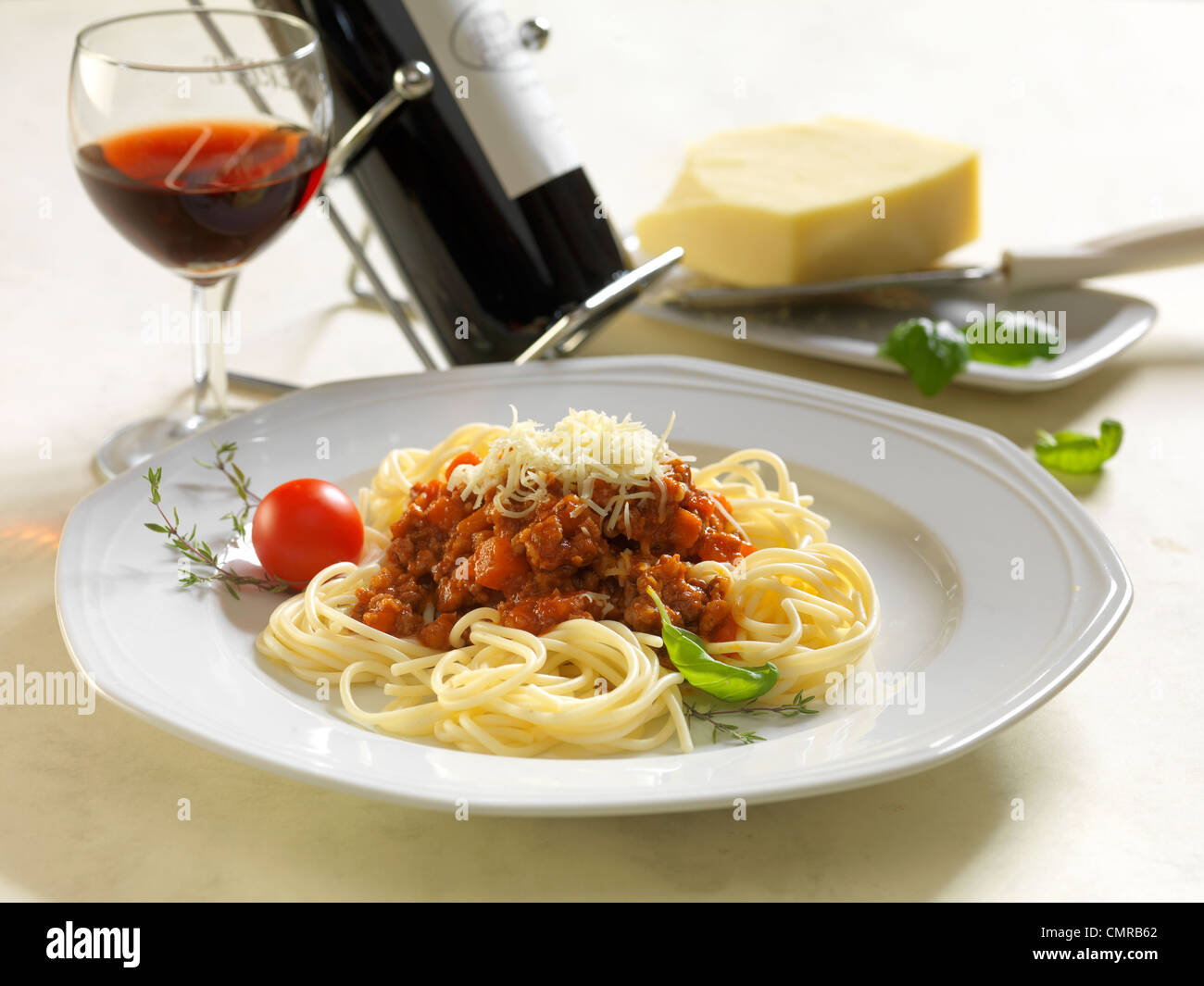 Spaghetti Bolognase Stockfoto