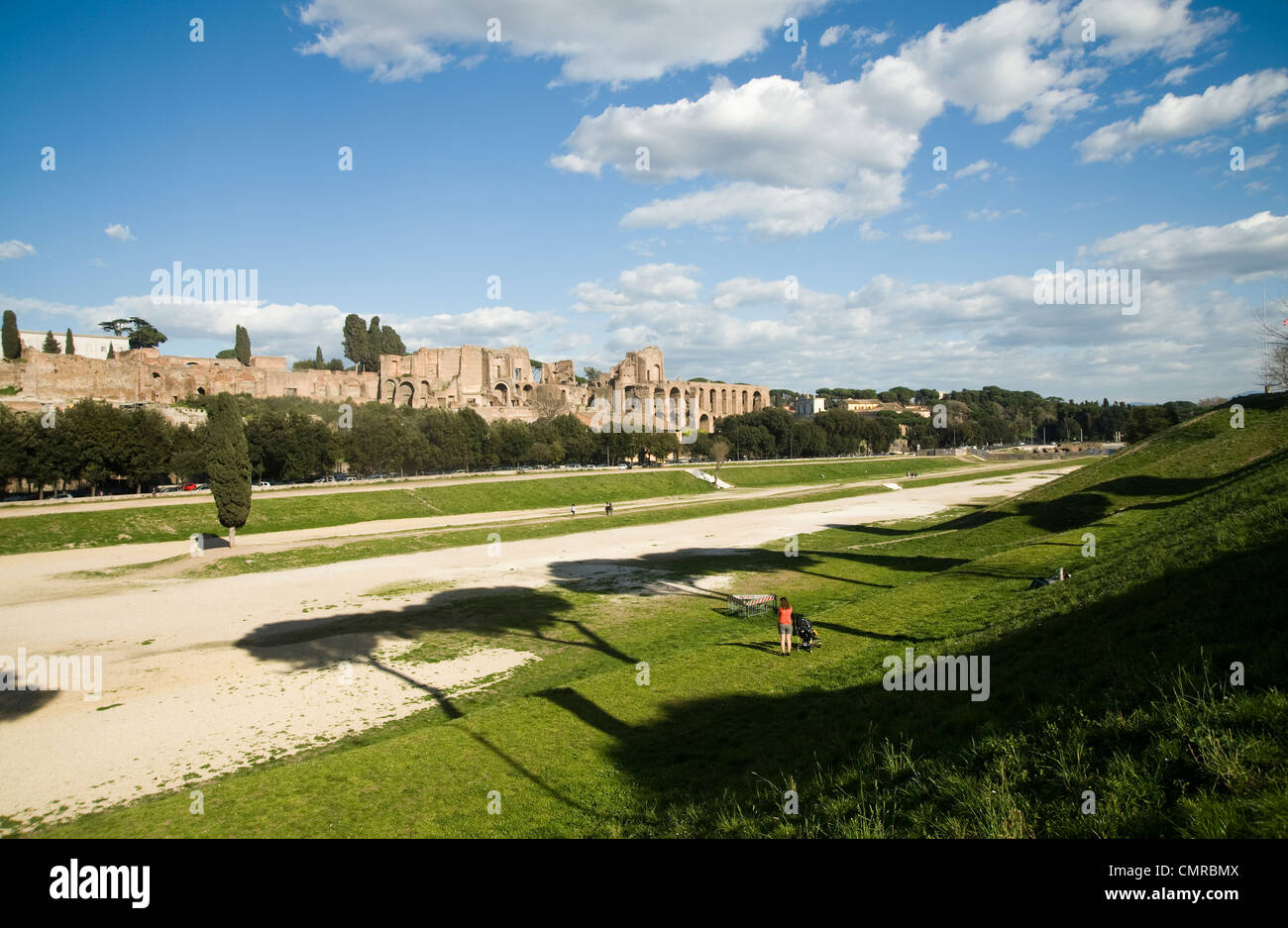 Rom, Italien - Circus Maximus auf dem Palatin Stockfoto