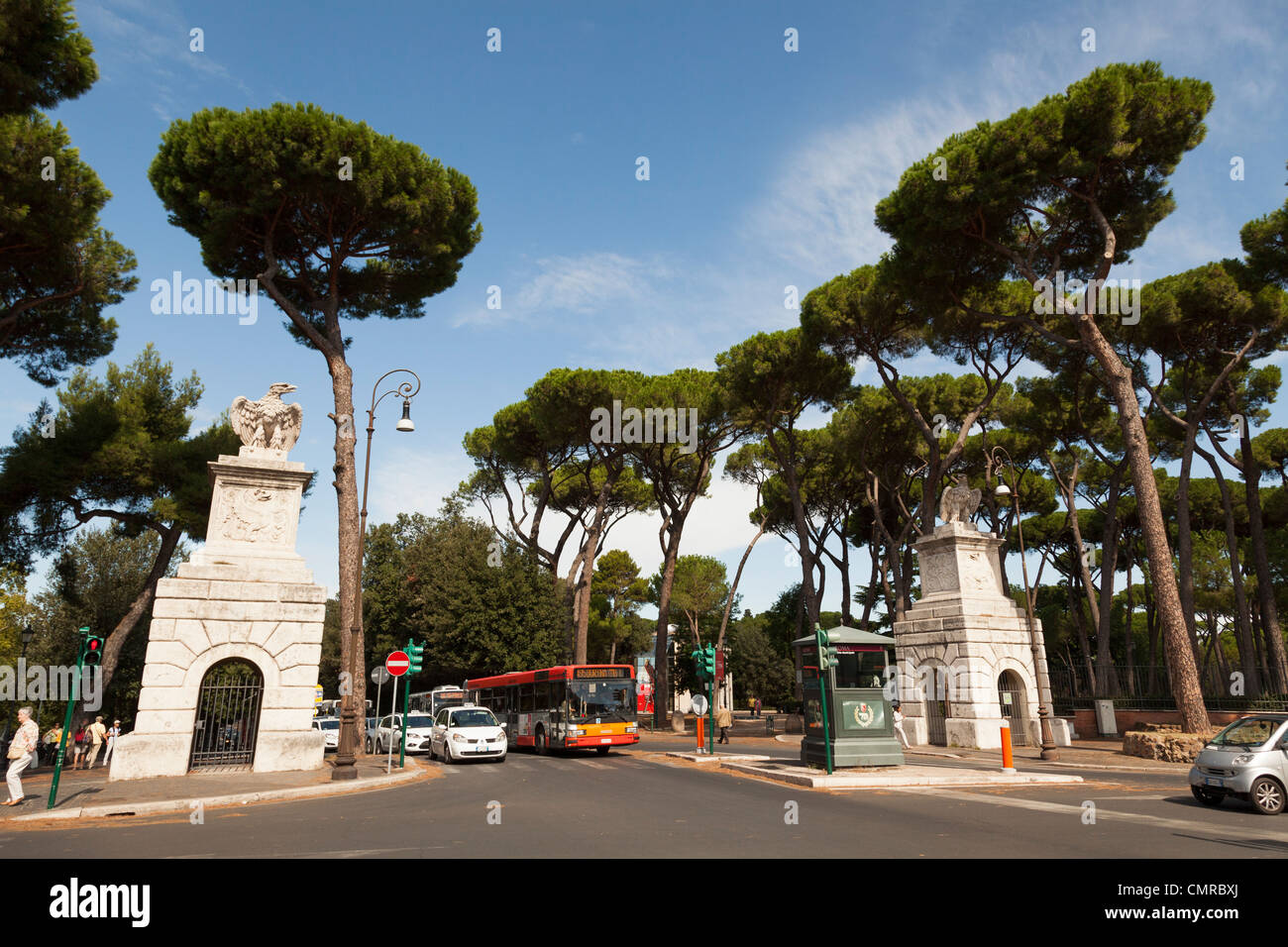 Eintritt in die Gärten der Villa aus dem Corso d ' Italia in