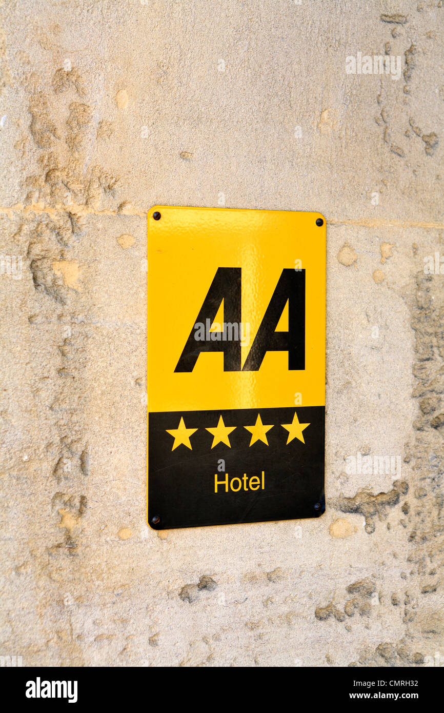 AA Hotel Stern-Zeichen Stockfoto
