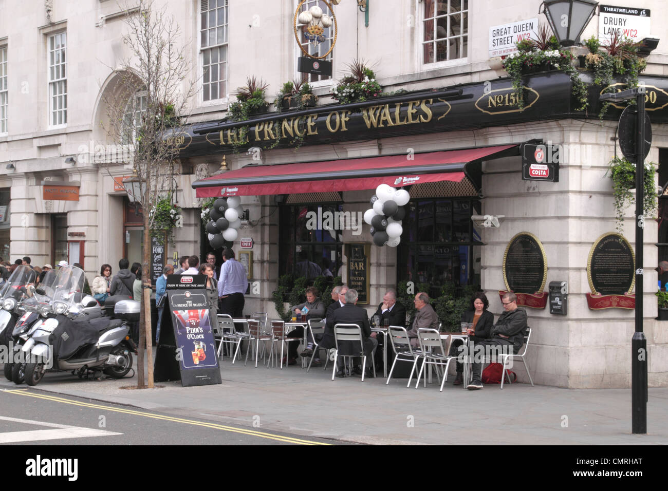 Die Prince Of Wales Pub Drury Lane Covent Garden in London Stockfoto
