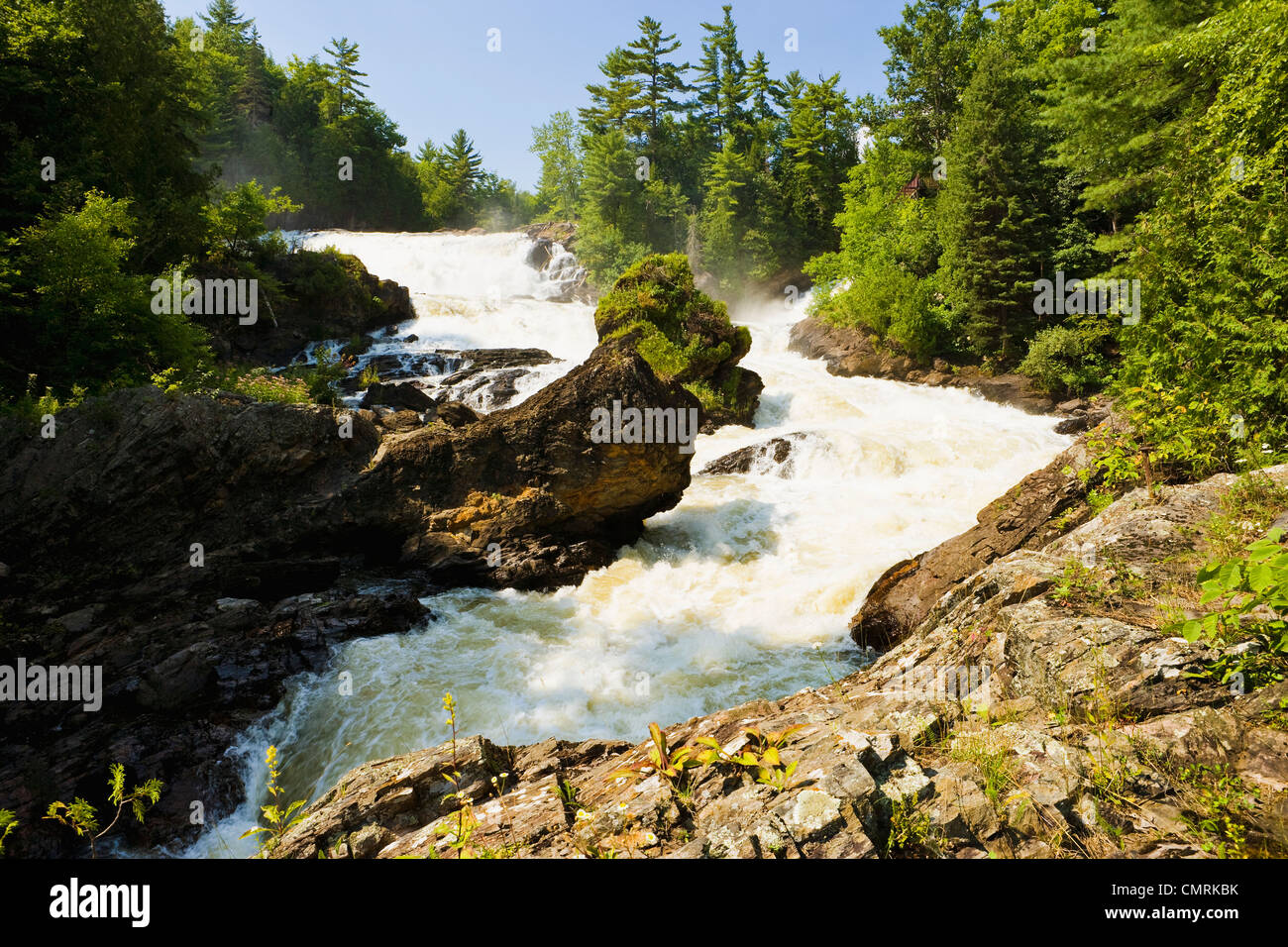 Rutschen de Plaisance auf Petite-Nation River, Plaisance, Outaouais Region, Quebec Stockfoto