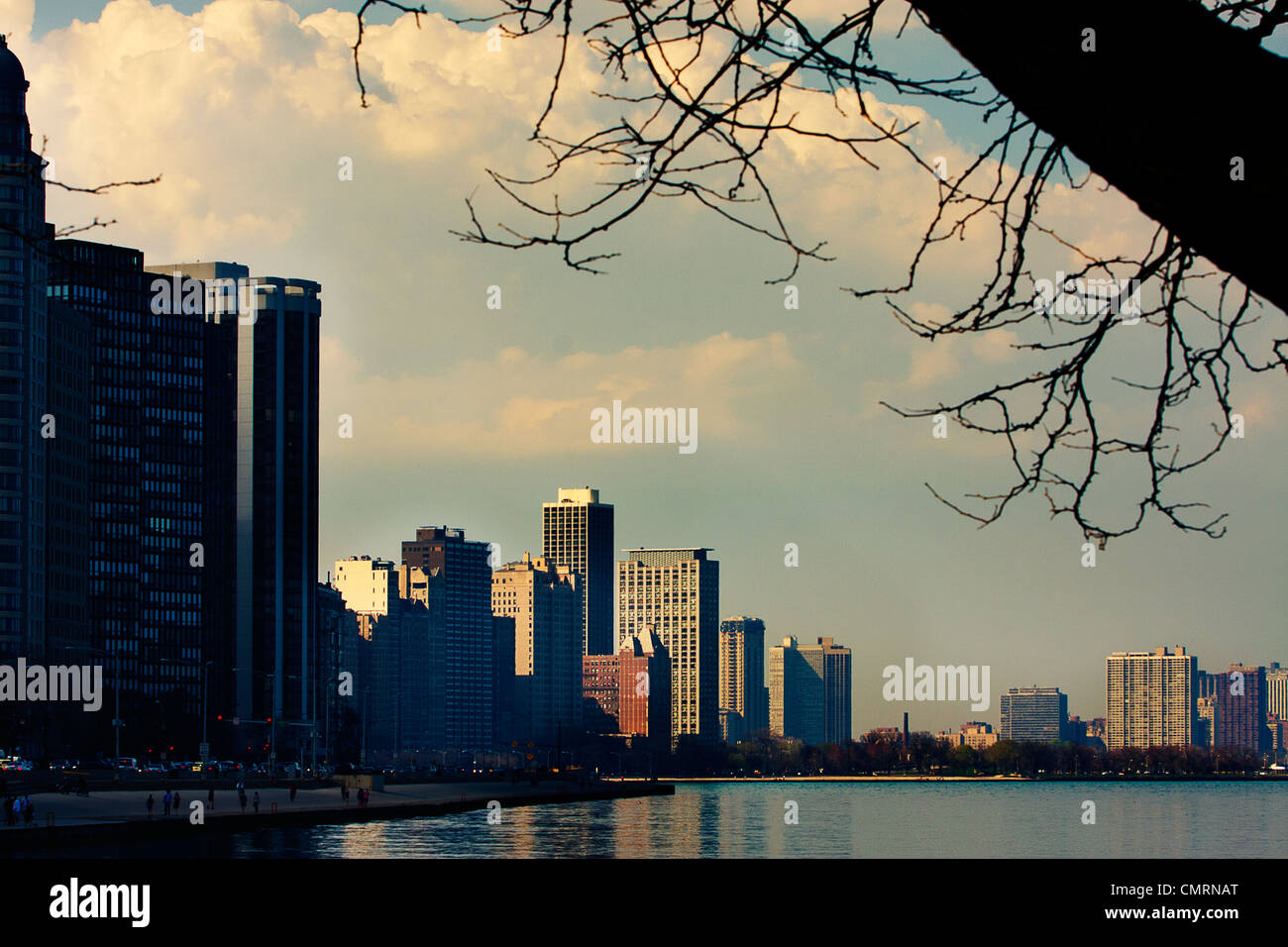 Downtown Chicago von Navy Pier Stockfoto