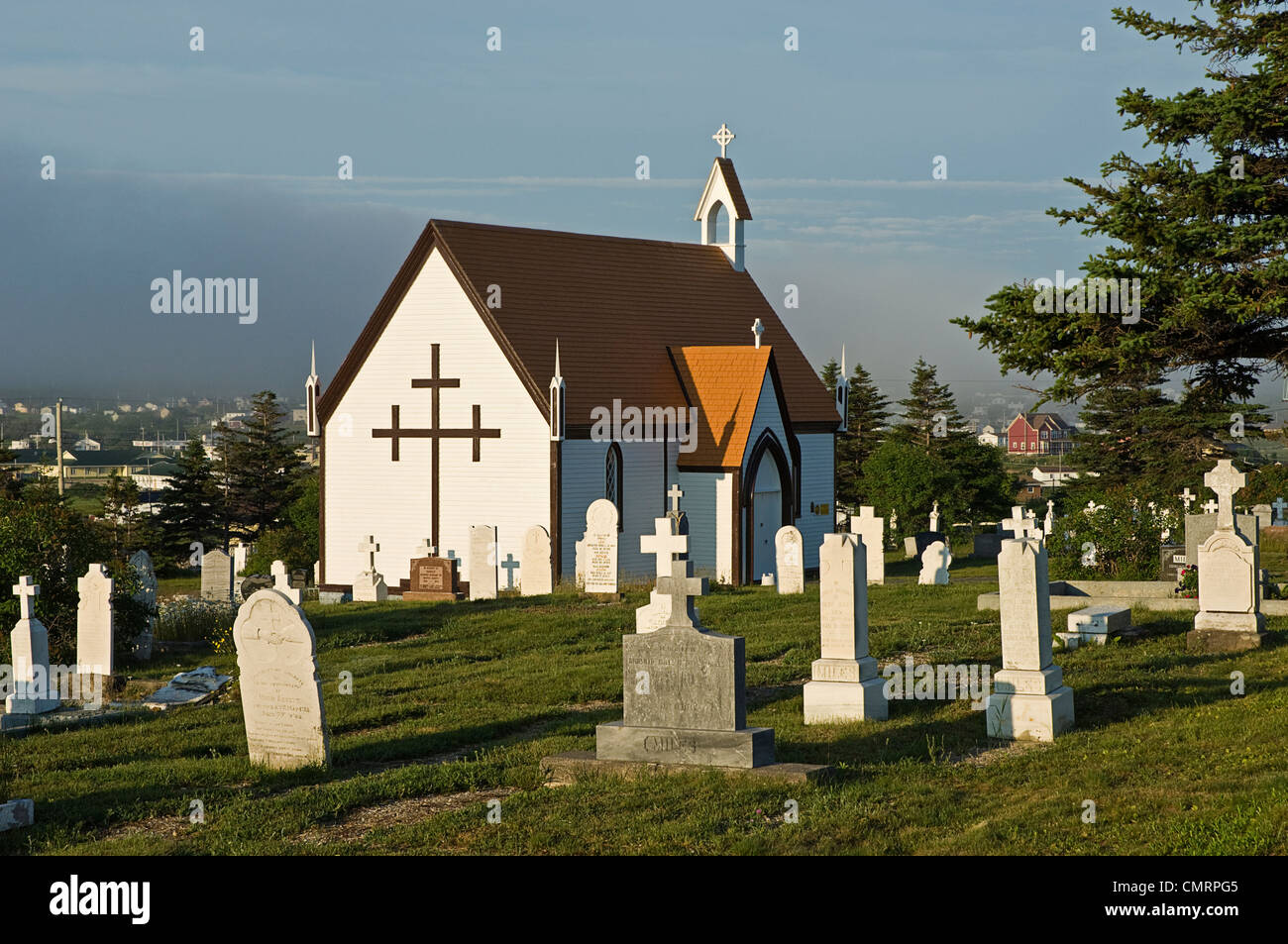 Friedhof und Kapelle, Bonavista, Neufundland Stockfoto