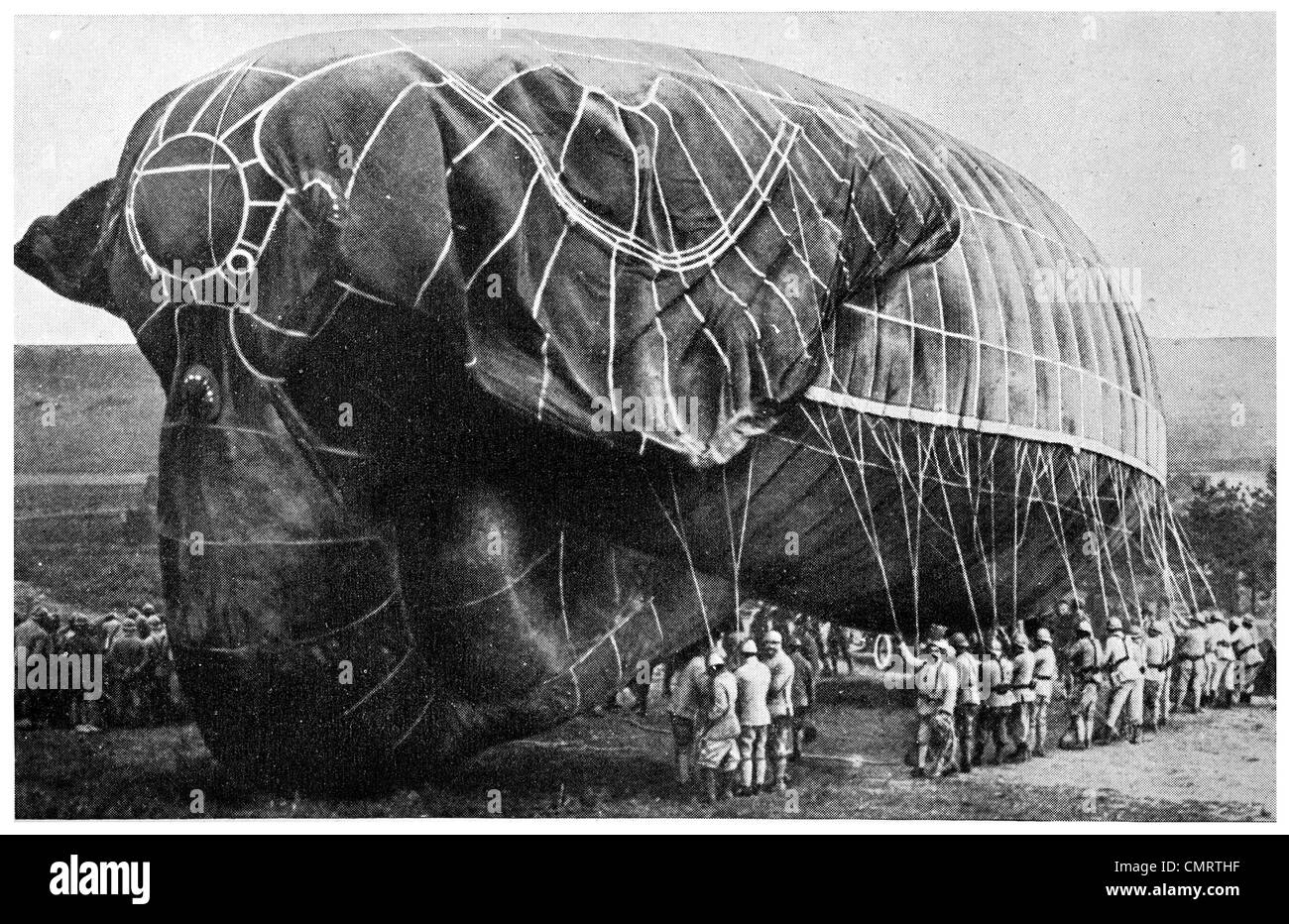 1918 französische Beobachtung Ballon Elefanten Luftschiff Stockfoto