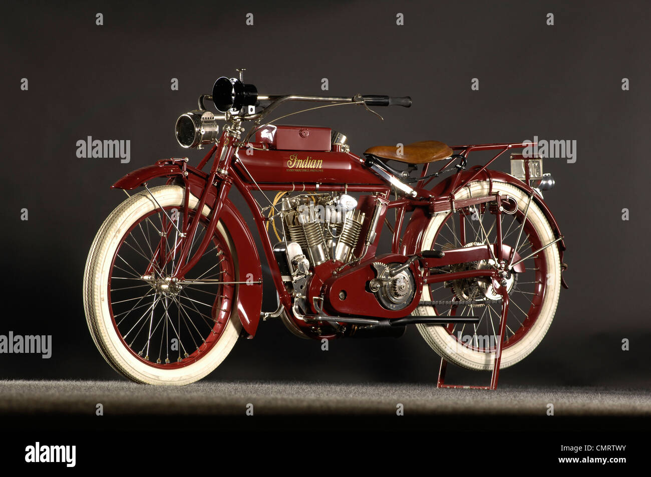 Motorrad-1915 Indian Big Twin Stockfoto