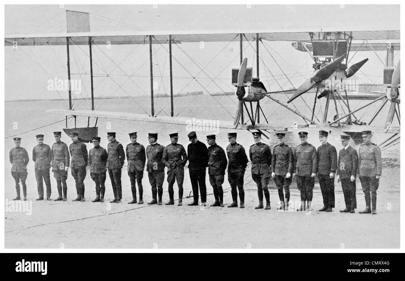1919 NC 4 amerikanischen Curtiss-Wasserflugzeug in Trepassey Bay Neufundland Transatlantik-Flug Flugzeug Handwerk Stockfoto
