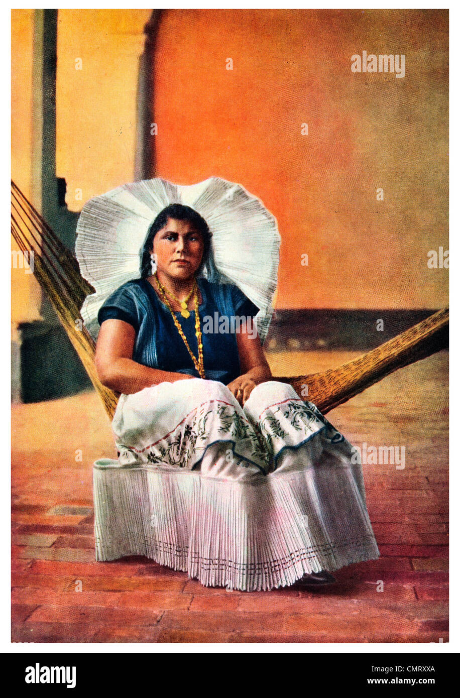 Indische Schönheit 1923 vom Isthmus von Tehuantepec Republik von Mexiko Stockfoto