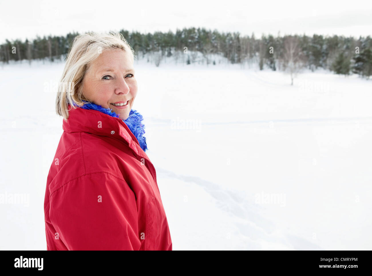 Closeup auf einsame Frau im freien Stockfoto