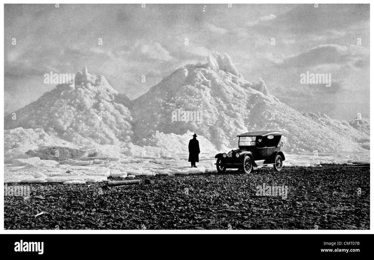 1923 Ice Mountain Green Bay in der Nähe von Escanaba Michigan Stockfoto