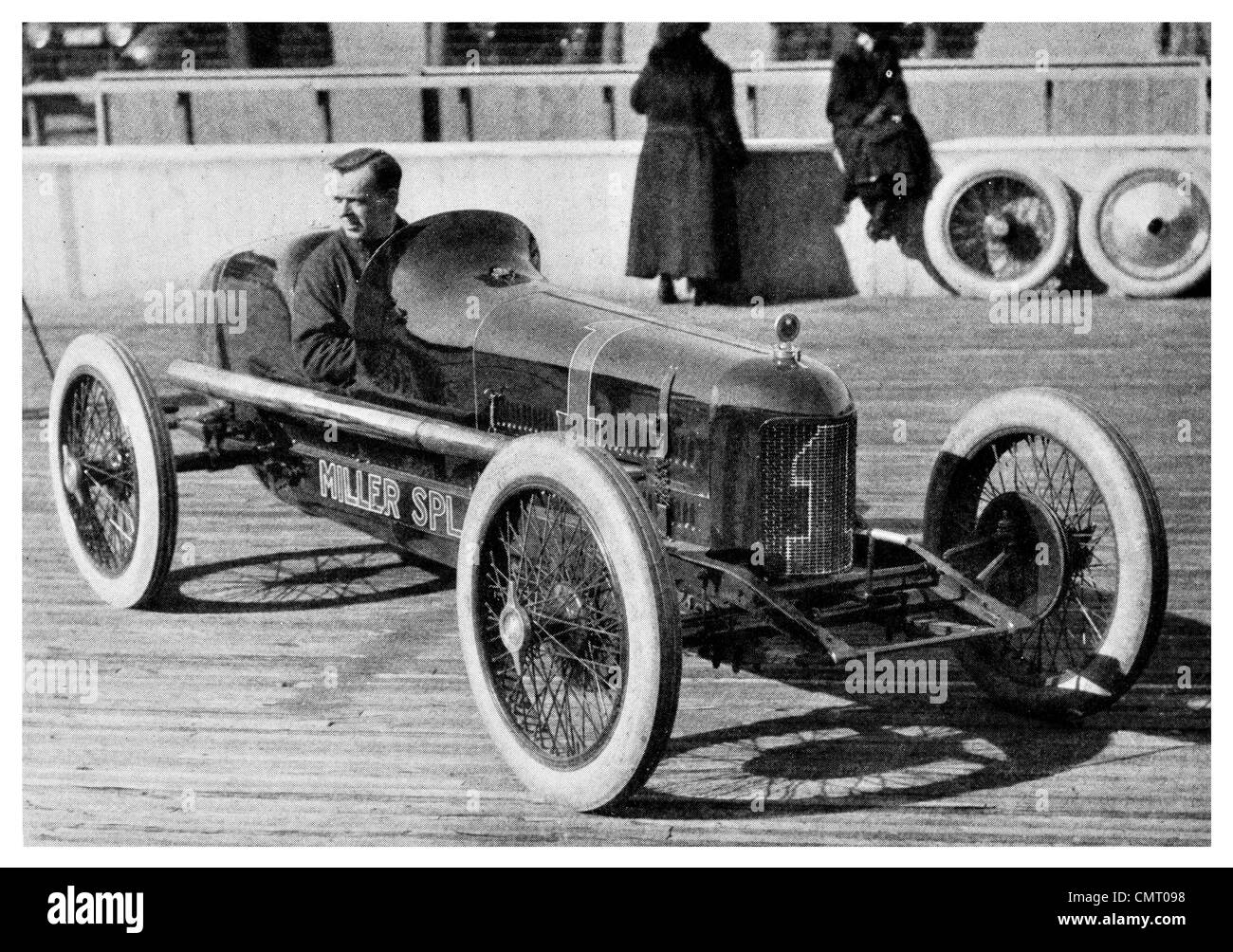 1923-Power Maschine Rennwagen Miller SPL Stockfoto