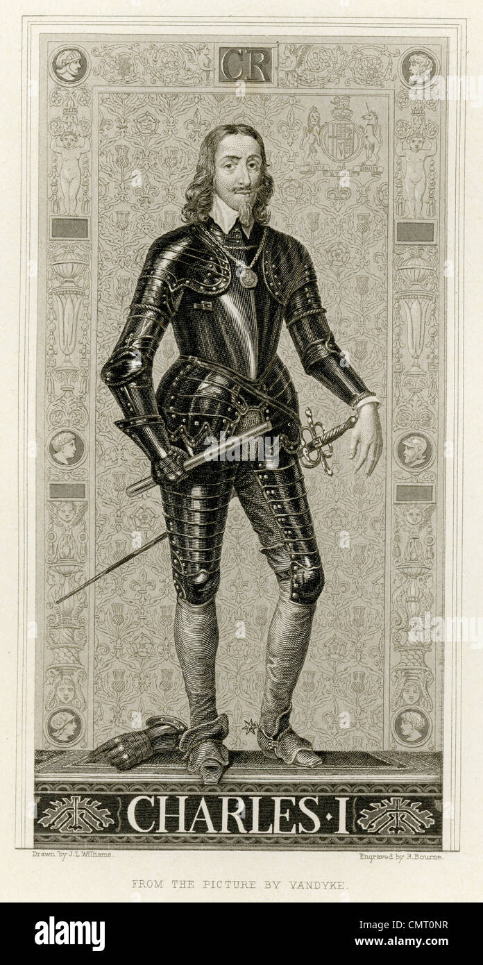 Porträt von König Charles I von dem Bild von Vandyke Stockfoto