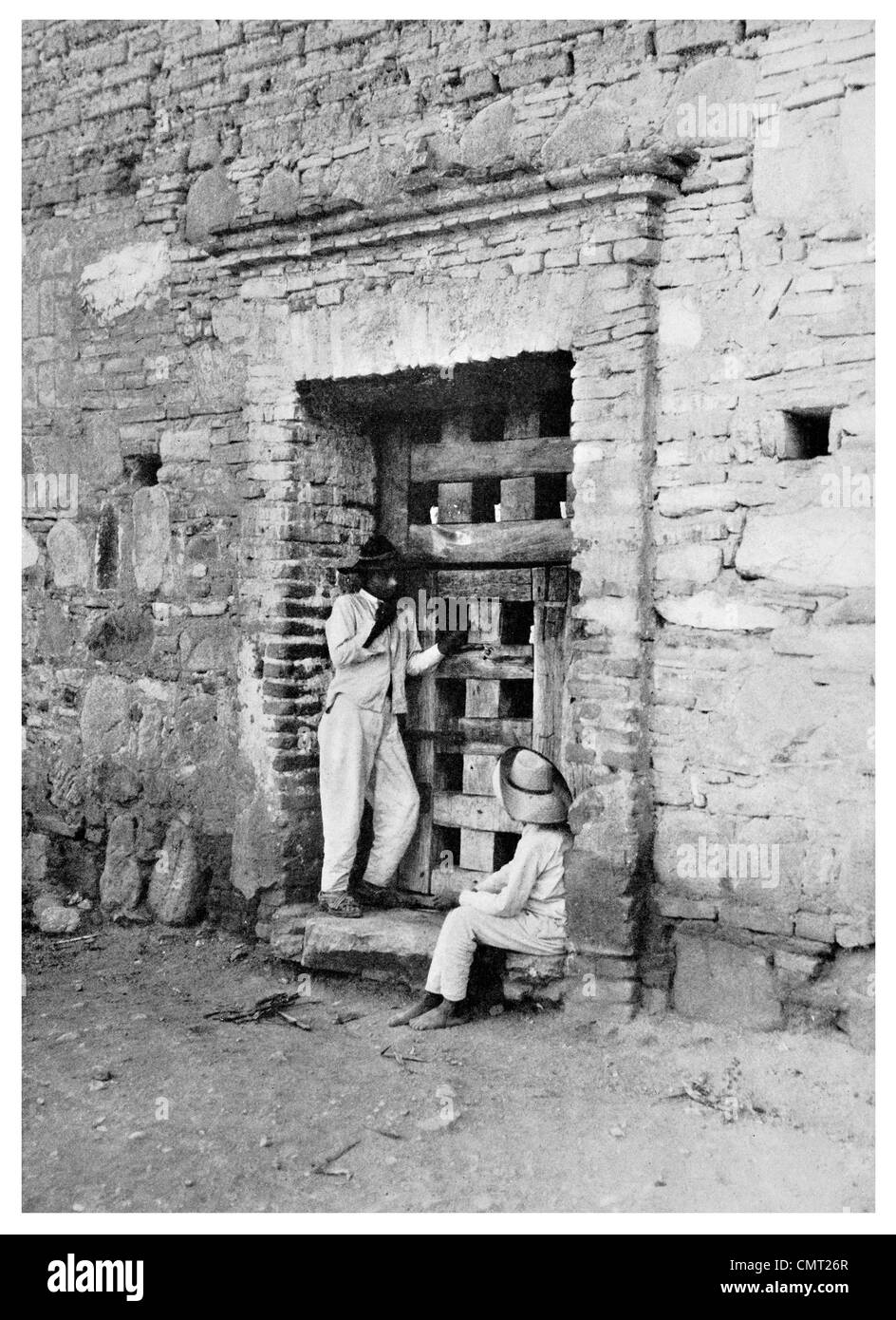 1924 Carcel oder Gefängnis Gefängnis des Oaxaco La Sierra Norte de Oaxaca Dorf Mexiko Stockfoto