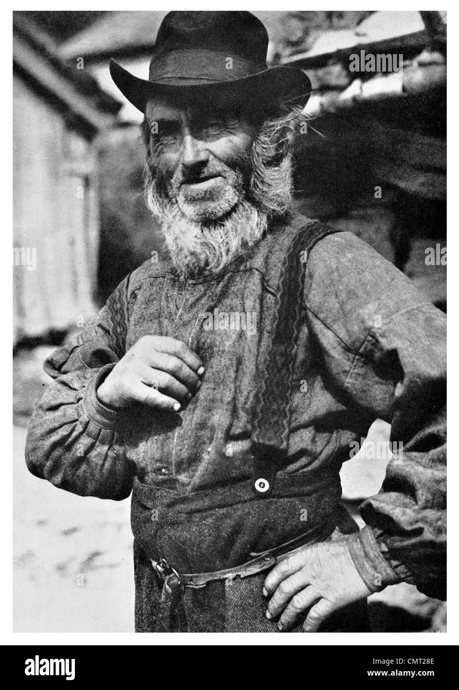 1925 norwegischen Skipper Fischer Seemann Norwegen Stockfoto