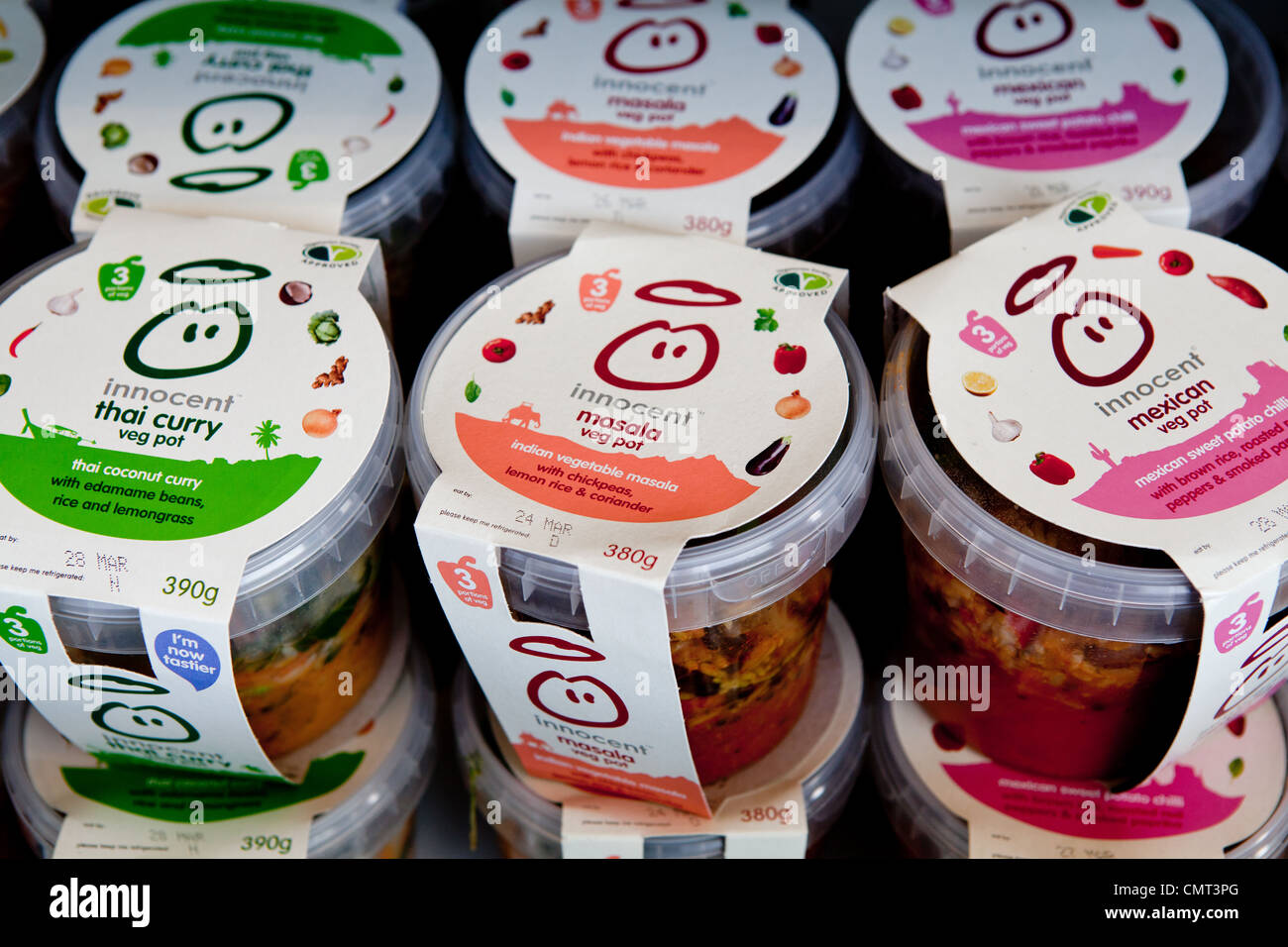 Unschuldige Fertiggerichte Stockfoto