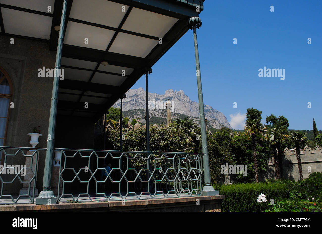 Ukraine. Die autonome Republik Krim. Woronzow-Palast. Erbaut im Jahre 1828 durch 1848 von Edward Blore (1787-1879). Stockfoto