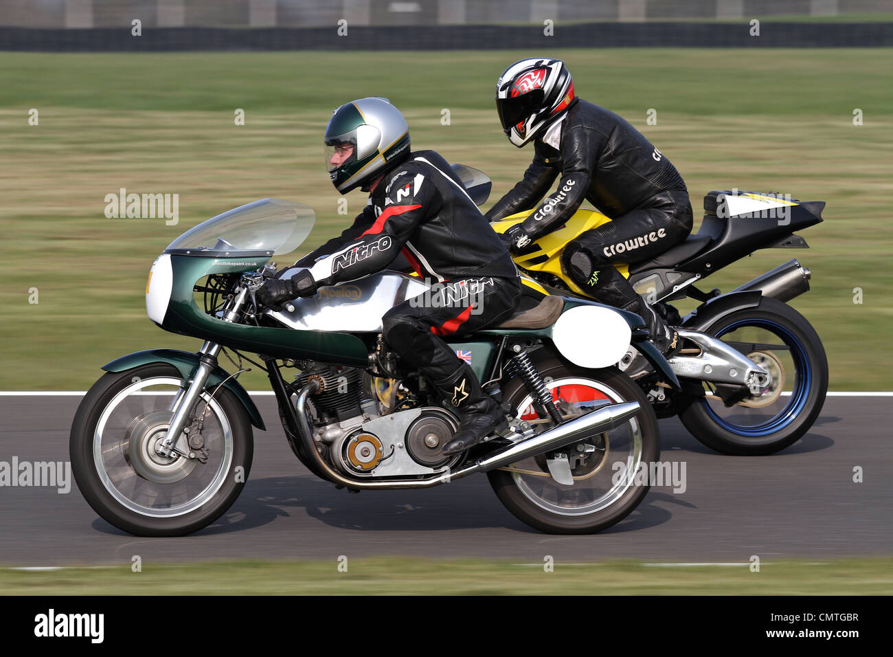 Motorrad fahren Stockfoto