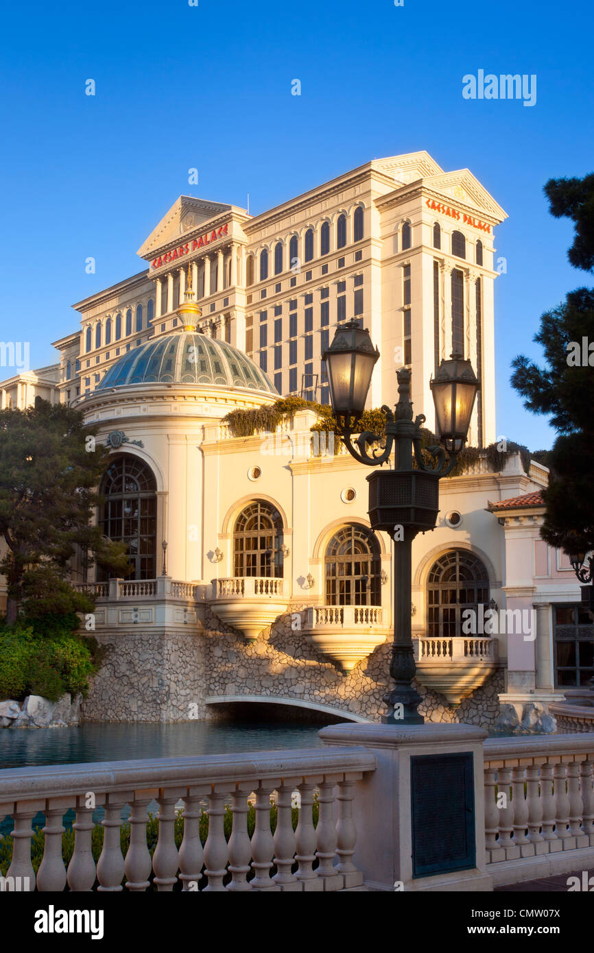 Am frühen Morgensonnenlicht auf Caesars Palace, Las Vegas, Nevada, USA Stockfoto