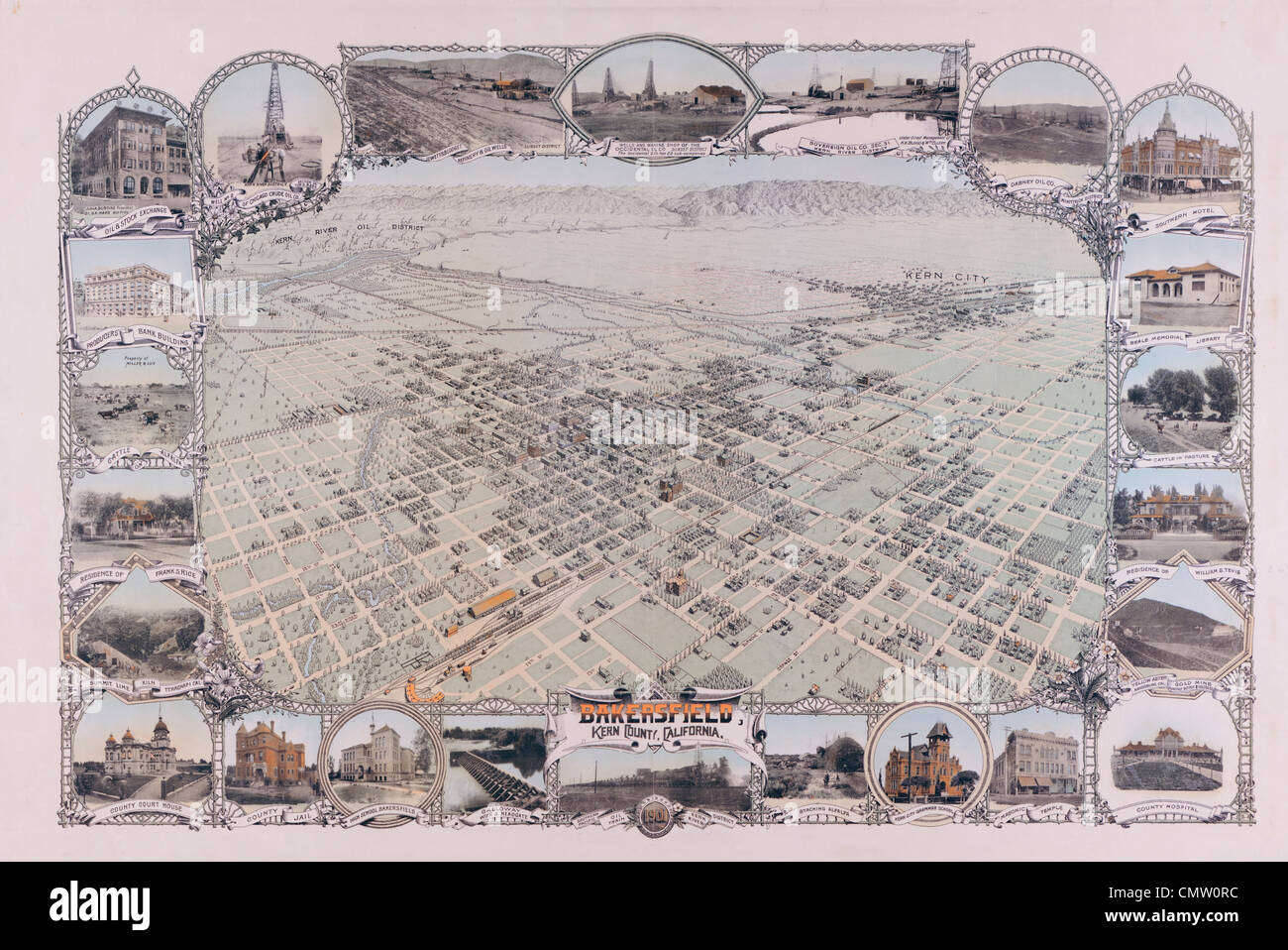 Bakersfield, Kern County, Kalifornien, 1901. Stockfoto