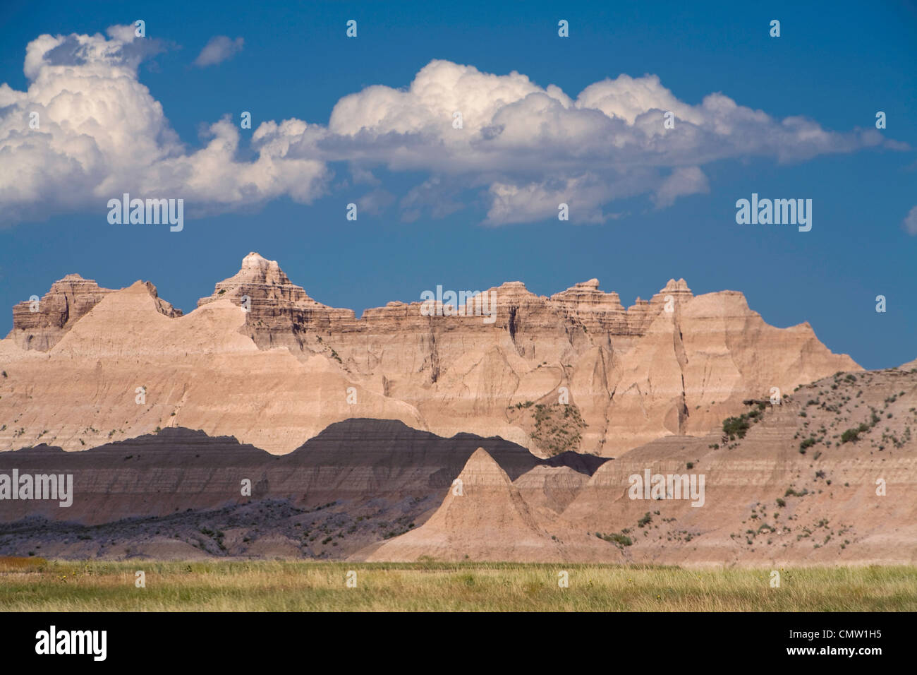 Badlands Nationalpark, South Dakota, USA. Sommer. Stockfoto