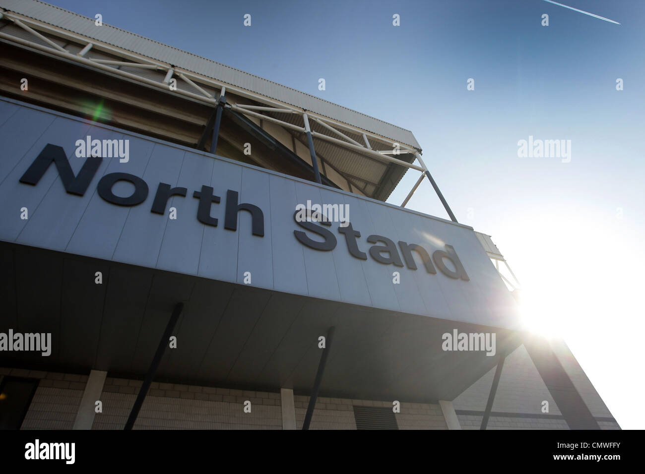 Einen Überblick über die Nordtribüne an der White Hart Lane, Heimat von Tottenham Hotspur Football club Stockfoto