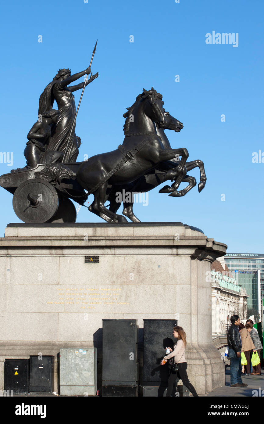 Boadicea Denkmal, Westminster, London, England, UK Stockfoto