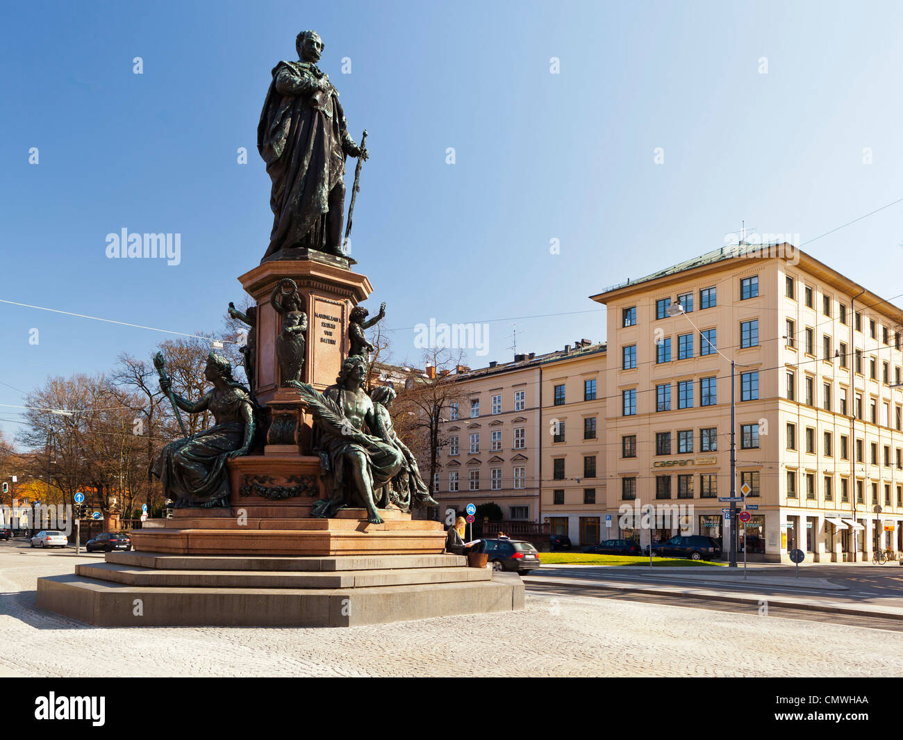 Denkmal von König Maximilian II. ("Maxmonument") in München, Bayern, Deutschland, Europa Stockfoto