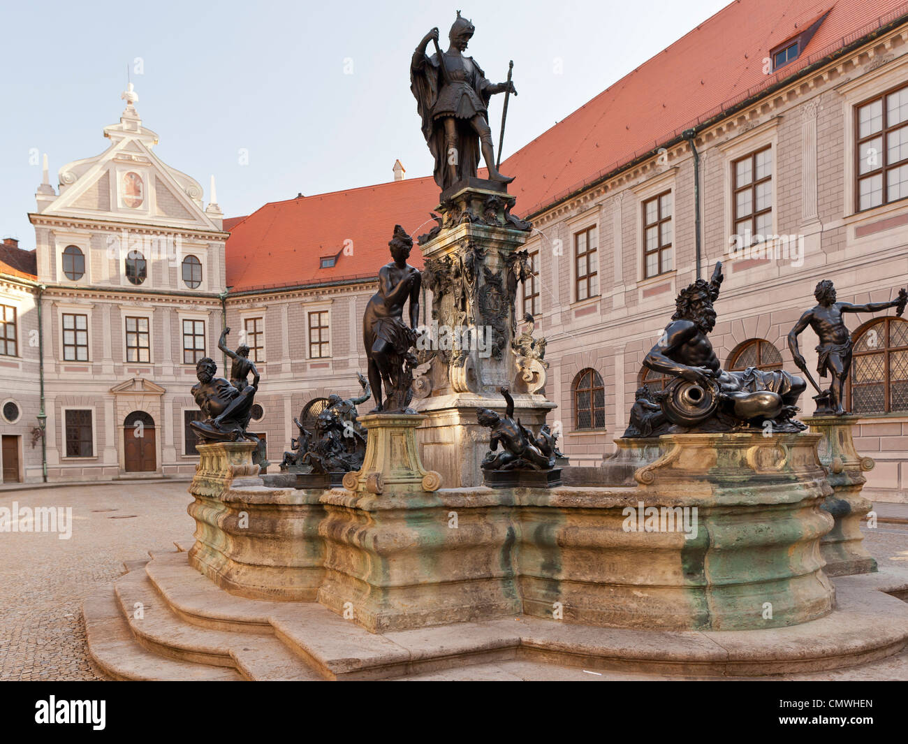 Fountain Court in der Münchner Residenz, München, Bayern, Deutschland, Europa Stockfoto